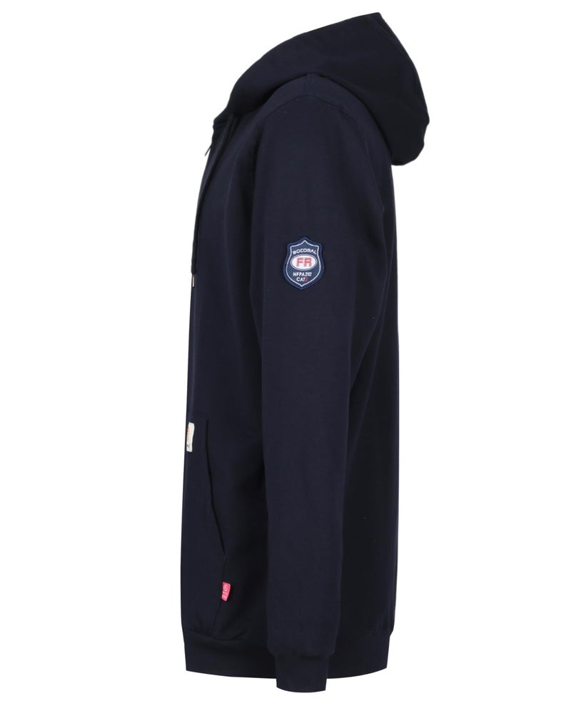 BOCOMAL FR Hoodies Idea for Summer Zipper Front 7.5oz Lightweight Navy Flame Resistant Sweatshirtï¼ˆNon Fleeceï¼‰ - Image 5